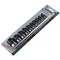 10 Piece 1/2 Drive 6-Point Metric, Standard Socket Set