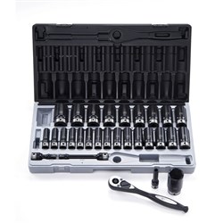 29 Piece 1/2 Drive 6-Point Metric, Deep Socket Set