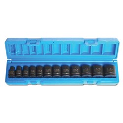 12 Piece 3/8 Drive 6-Point Imperial Standard Socket Set