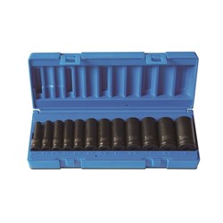 12 Piece 3/8" Drive 6-Point Imperial Deep Impact Socket Set