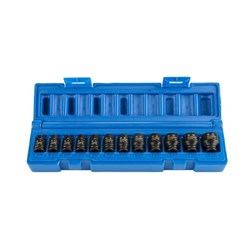 12 Piece 1/4 Drive 6-Point Metric Standard Magnetic Socket Set