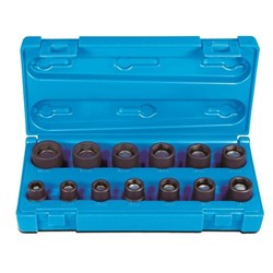 13 Piece 3/8 Drive 6-Point Metric Standard Magnetic Socket Set