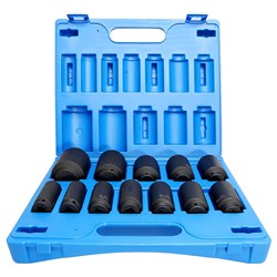 12 Piece | Action 1/2" Drive 6-Point Metric Deep Impact Socket Set