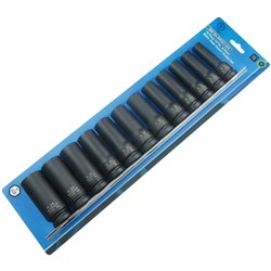 12 Pieces 1/2 Drive 6-Point Metric Deep Socket Set