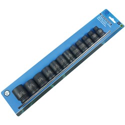 12 Pieces 1/2 Drive 6-Point Metric Standard Socket Set