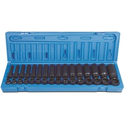 32 Piece 3/8 Drive 6-Point Metric Standard & Deep Socket Set