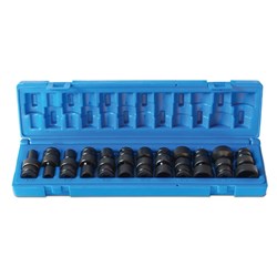 12 Piece 3/8 Drive Universal 6-Point Imperial Standard Socket Set