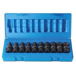 10 Piece 3/8 Drive Universal 6-Point Metric Standard Socket Set