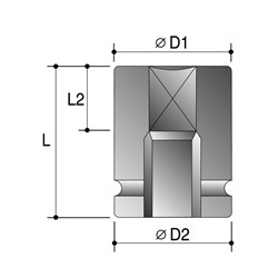 1/4" x  3/8" Drive 4-Point Imperial Square Impact Socket