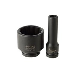 6mm 1/2" Drive 12-Point Metric Standard Impact Socket