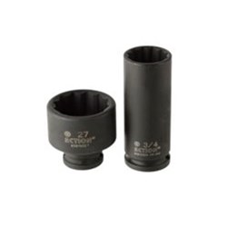 3/4" x 3/8" Drive 12-Point Imperial Standard Impact Socket