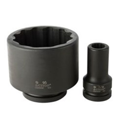 16mm 1" Drive 12-Point Metric Standard Impact Socket