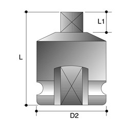 IM416SQ 1/2" X 1/2" Dr Sq