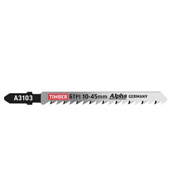 Alpha Jigsaw Blade | 6 TPI | 100mm | Clean Cut | CV (x5)