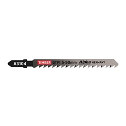 Alpha Jigsaw Blade | 6 TPI | 100mm | High Speed Cut | CV (x5)