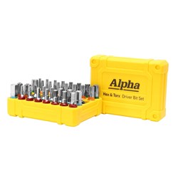 Alpha 33 Piece Insert Bit Set | Hex and Torx - Carded