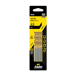 4mm Jobber Drill Bit - Gold Series 10 pce Trade Pack