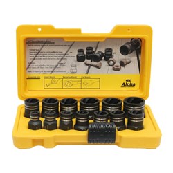 13 Pce | Alpha Damaged Nut & Bolt Extractor Set -  3/8in Drive Met/Imp