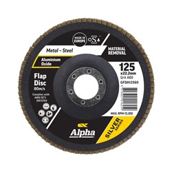 Flap Disc 125mm A60 Grit | Alox Silver Series Bulk