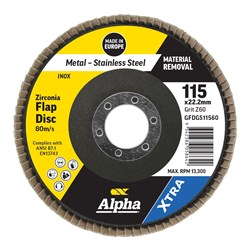 Flap Disc 115mm Z60 Grit Zirconia Xtra Bulk