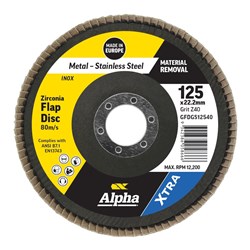 Flap Disc 125mm Z40 Grit Zirconia Xtra Bulk