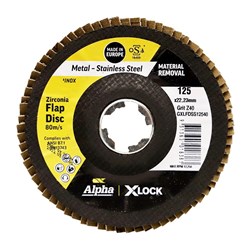 Alpha Flap Disc X-Lock 125mm | 40 Grit Zirconia