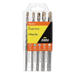 5 Piece | Straight Shank Masonry Set