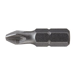 Pozi PZ2 x 25mm Ribbed Insert Bit