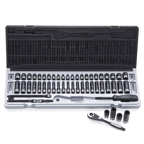 53 Piece 1/4 Drive 6-Point Metric & Imperial, Standard & Deep Socket Set