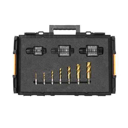 VersaDrive Impact Wrench Clutched Adapter Set: 3 Adapters   M8-M24 Spiral Flute Taps