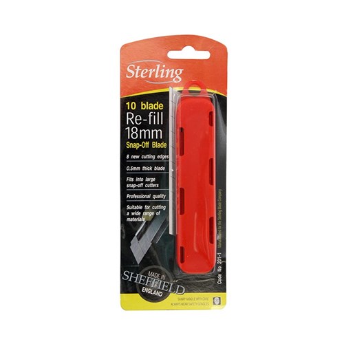 STERLING 18mm Large Snap Blade (x10) - carded