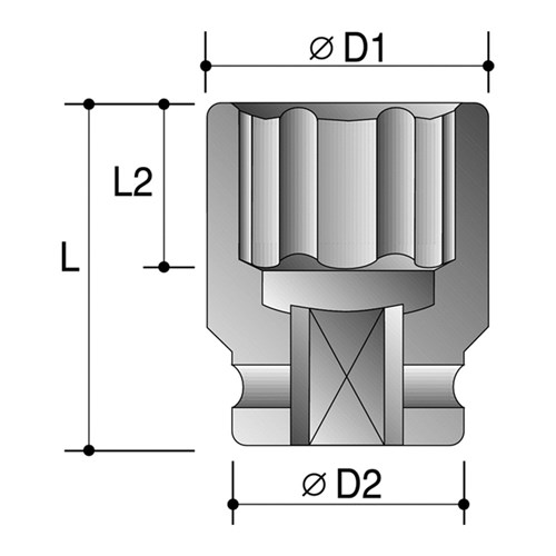 IM308 1/4 X 3/8 Dr Std Skt