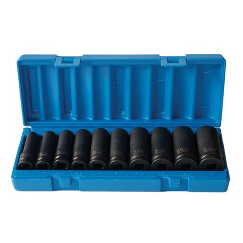 10 Piece 1/2 Drive 6-Point Imperial Deep Socket Set