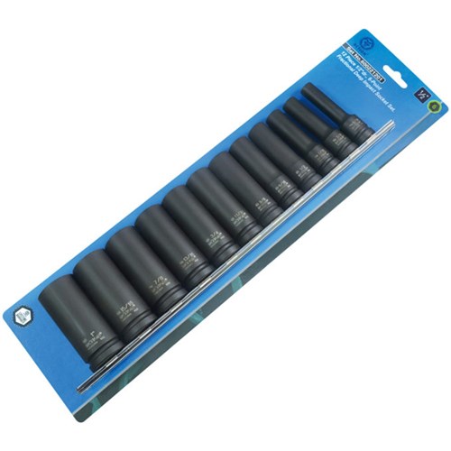 12 Piece 1/2 Drive 6-Point Imperial Deep Socket Set