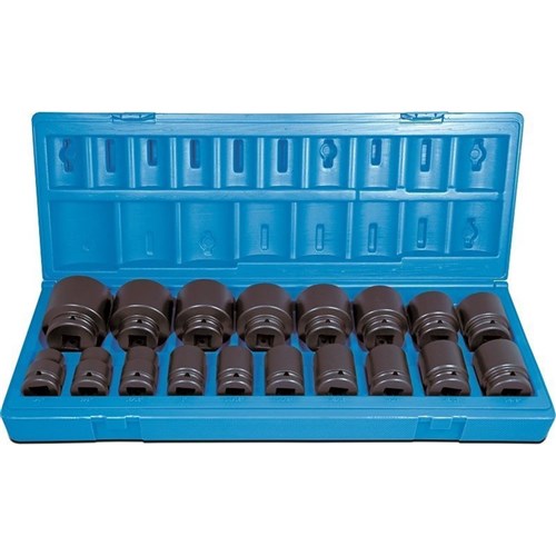 18 Pieces 3/4 Drive 6-Point Imperial Standard Socket Set