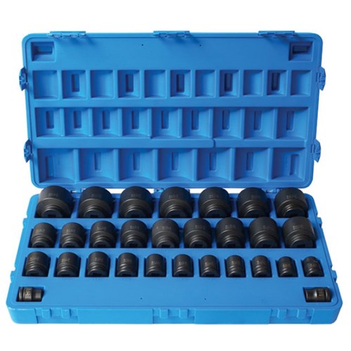 29 Pieces 3/4 Drive 6-Point Imperial Standard Socket Set