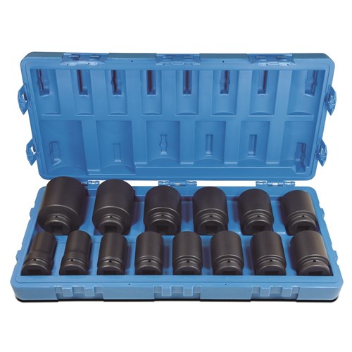 14 Pieces 1 Drive 6-Point Imperial Deep Socket Set