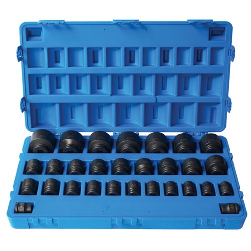 29 Pieces 3/4 Drive 6-Point Metric Standard Socket Set