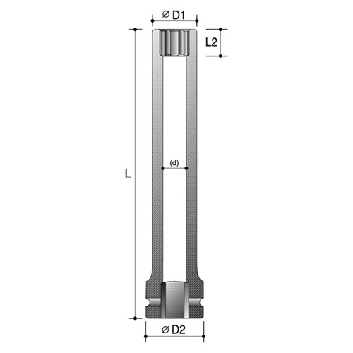 IM418MEL-TS 18 X 1/2 Dr Ex Lg 250mm