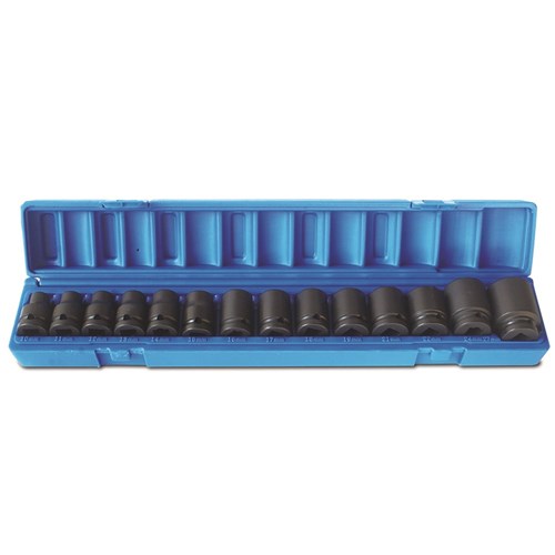 14 Pieces 1/2 Drive 6-Point Metric Standard Socket Set