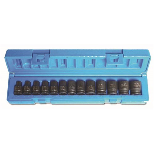 13 Piece 3/8 Drive 6-Point Metric Standard Socket Set