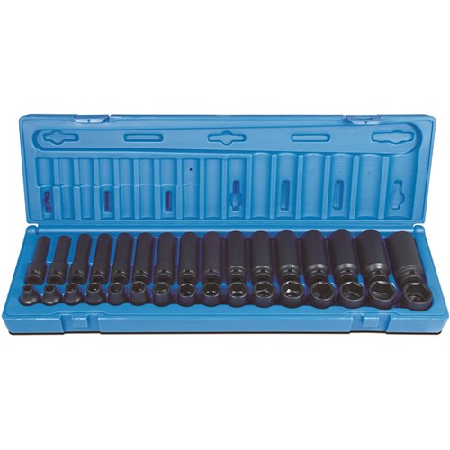 32 Piece 3/8 Drive 6-Point Metric Standard & Deep Socket Set