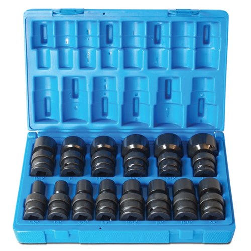 14 Piece 1/2 Drive Universal 6-Point Imperial Standard Socket Set