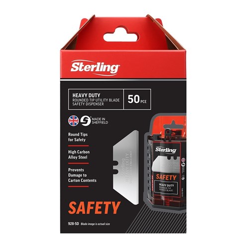 Safety Heavy Duty Rounded Tip Blade Dispenser (x50)