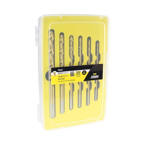 6 Piece | Gold Series Long Series Drill Set