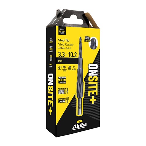 Alpha Onsite Plus Step Tip Step Cutter | 3.3 - 10.2mm - M4-M12