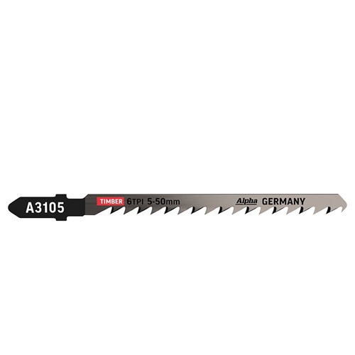 Alpha Jigsaw Blade | 6 TPI | 100mm | Rough Cut | CV (x5)