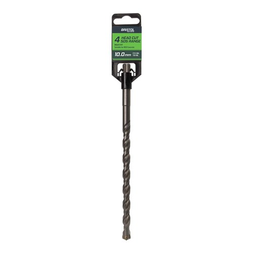 10.0 x 210mm Bristol SDS Plus 4 Cutter Masonry Drill