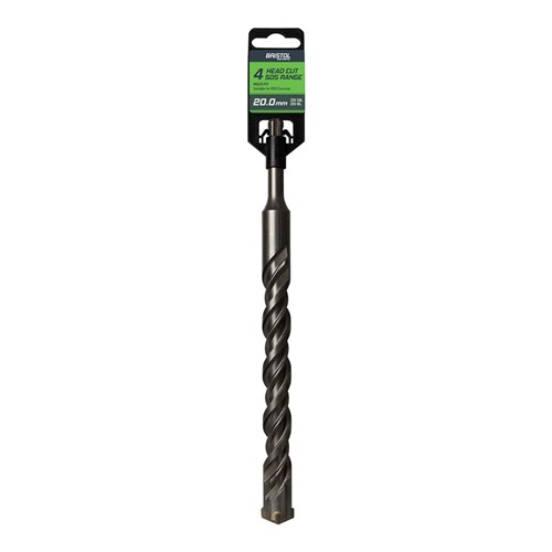 20.0 x 250mm Bristol SDS Plus 4 Cutter Masonry Drill