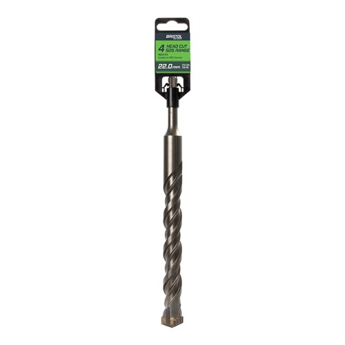 22.0 x 250mm Bristol SDS Plus 4 Cutter Masonry Drill